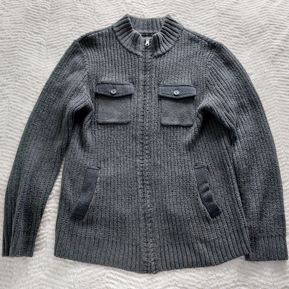 Marc Anthony Zip Up Knit Sweater